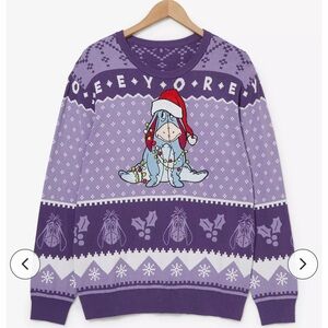 Winnie the Pooh Disney eeyore Christmas sweater size large